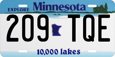 MN license plate 209TQE