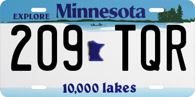 MN license plate 209TQR