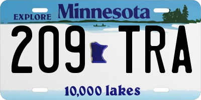 MN license plate 209TRA