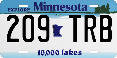 MN license plate 209TRB
