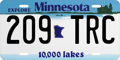 MN license plate 209TRC
