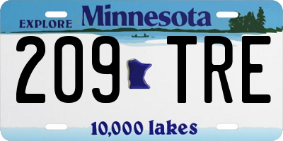 MN license plate 209TRE