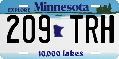 MN license plate 209TRH