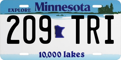 MN license plate 209TRI