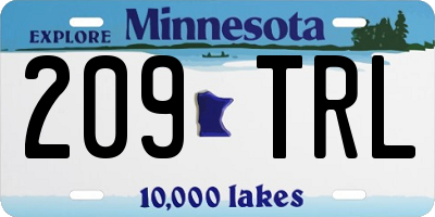 MN license plate 209TRL
