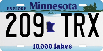 MN license plate 209TRX