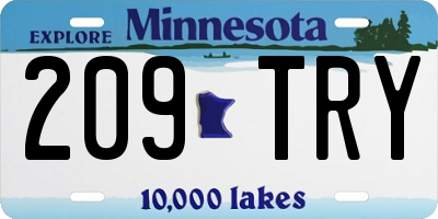 MN license plate 209TRY