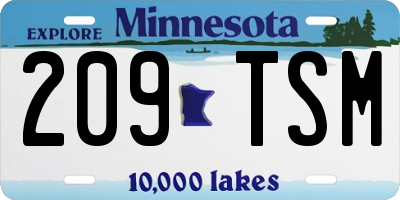 MN license plate 209TSM