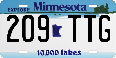 MN license plate 209TTG