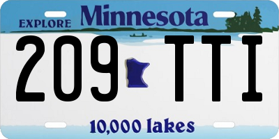 MN license plate 209TTI