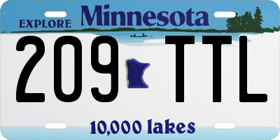 MN license plate 209TTL