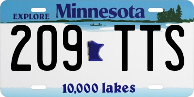 MN license plate 209TTS