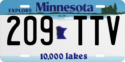 MN license plate 209TTV