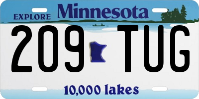 MN license plate 209TUG