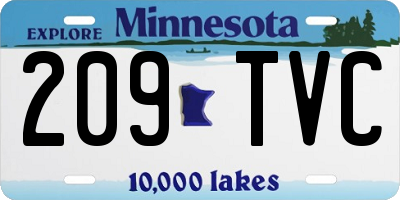 MN license plate 209TVC