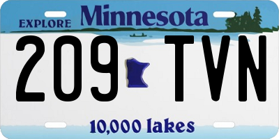 MN license plate 209TVN