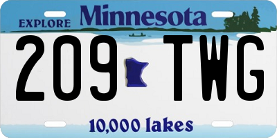 MN license plate 209TWG