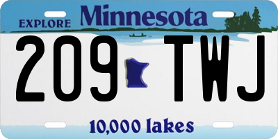 MN license plate 209TWJ