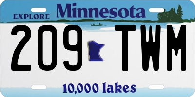 MN license plate 209TWM