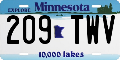 MN license plate 209TWV