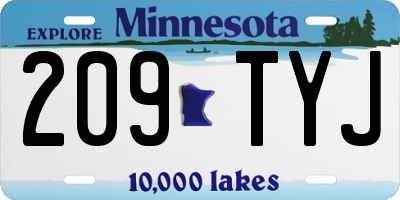 MN license plate 209TYJ