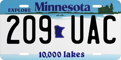 MN license plate 209UAC