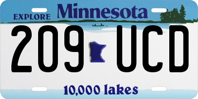 MN license plate 209UCD