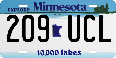 MN license plate 209UCL