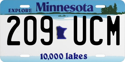 MN license plate 209UCM