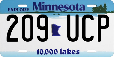 MN license plate 209UCP