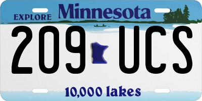 MN license plate 209UCS