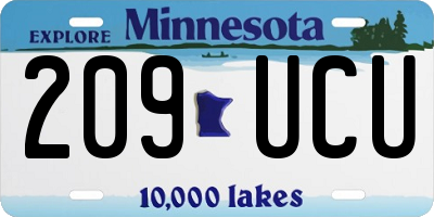 MN license plate 209UCU