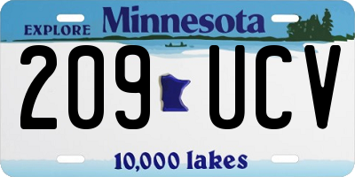 MN license plate 209UCV