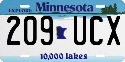 MN license plate 209UCX