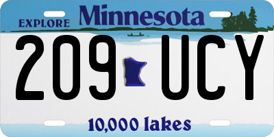 MN license plate 209UCY