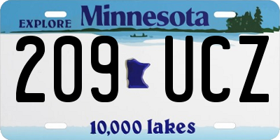 MN license plate 209UCZ