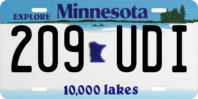 MN license plate 209UDI