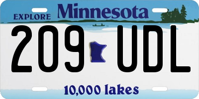 MN license plate 209UDL