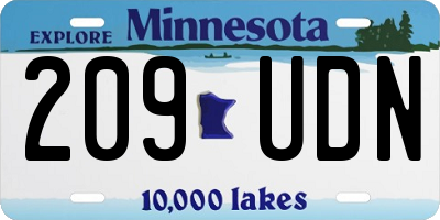 MN license plate 209UDN