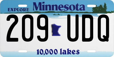 MN license plate 209UDQ