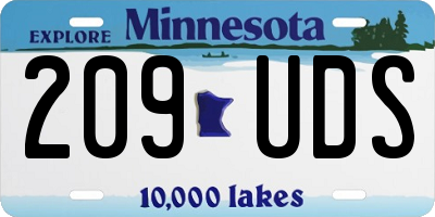 MN license plate 209UDS