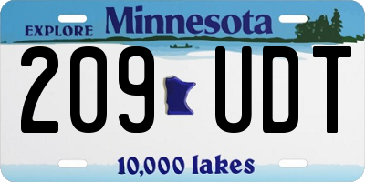 MN license plate 209UDT