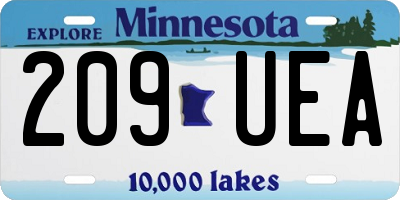 MN license plate 209UEA