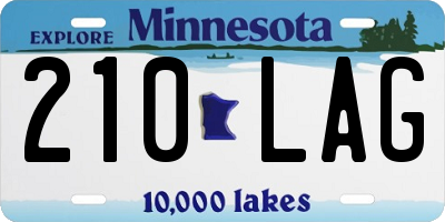 MN license plate 210LAG
