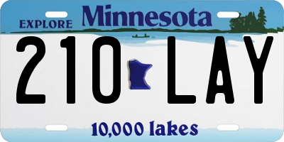 MN license plate 210LAY