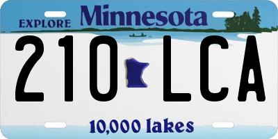 MN license plate 210LCA