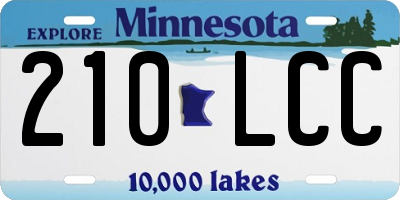 MN license plate 210LCC
