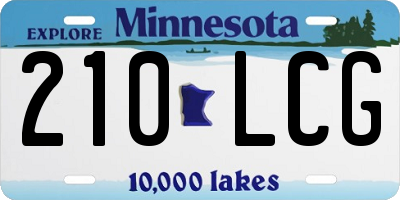MN license plate 210LCG