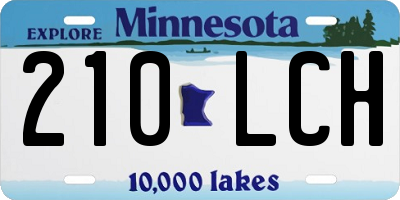 MN license plate 210LCH