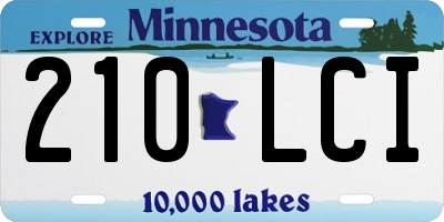 MN license plate 210LCI
